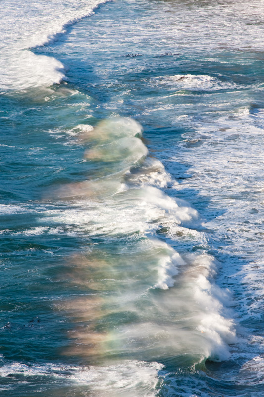 Rainbow In Mist From Waves